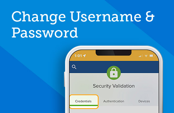 Change username and password